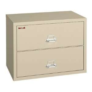  Two Drawer Fireproof Lateral File Cabinet, 31 3/16inch W x 27 3 