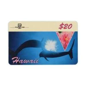   Phone Card $20. Hawaii Picturing Two Dolphins   Korean Back (3/94