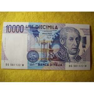  Italy 10,000 Lire Banknote P 112c Uncirculated Everything 