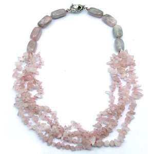   Baby Pink Rose Quartz Necklace from Aaliyah Hongs Designer Collection