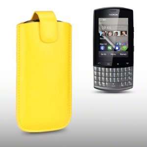  NOKIA ASHA 303 PU LEATHER CASE, BY CELLAPOD CASES YELLOW 