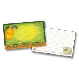  Labeleze Recipe Cards with Protective Covers 3 x 5   Pears 