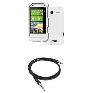 EMPIRE HTC Radar 4G White Rubberized Hard Case Cover + 3 