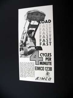 EIMCO 123B 123 B Loader 1962 print Ad  