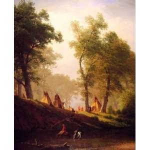   paintings   Albert Bierstadt   24 x 30 inches   The Wolf River, Kansas