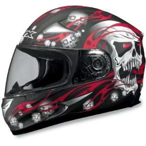   FX 90 Helmet , Style Skull, Color Black/Red, Size Sm XF0101 3398