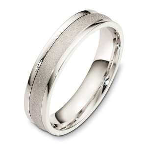  Sterling Silver, Sand Blasted 5MM Wedding Band (sz 14 