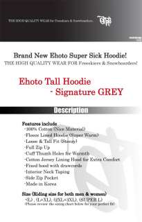Ehoto Ski & Snowboard Tall Hoodie   Signature Grey  