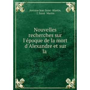   et sur la . J. Saint  Martin Antoine Jean Saint  Martin Books
