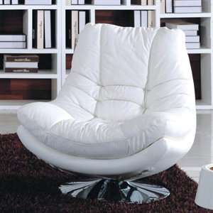  DG Casa 3850 1S WHT Gramercy One Seater Swivel Upholstered 