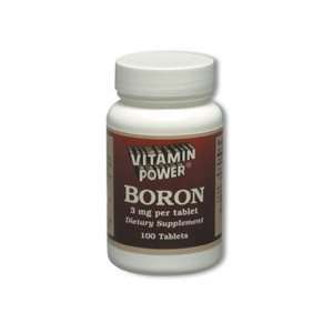  Boron 100 3mg Tablets per Bottle (6 Pack) Health 