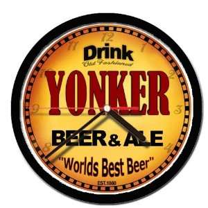  YONKER beer and ale cerveza wall clock 