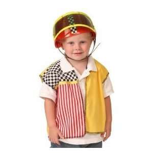  Racecar Driver Costume Dress up Vest Hat Birthday Lot 4 