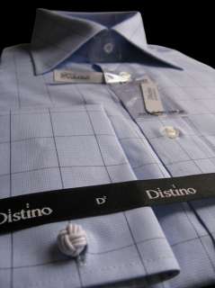 DISTINO French Double Cuff Mens Business Shirt 027 Sz38  