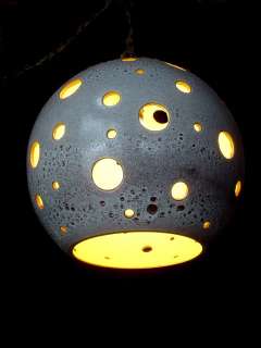 Vtg Hanging Globe Lamp MID CENTURY MODERN Planet Space Age Atomic Swag 