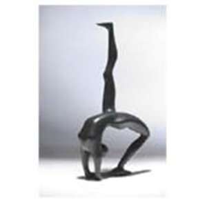  Yoga Black Yoga Figurine in One legged Upward facing Bow Pose 