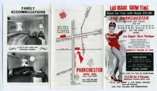 The Parkchester Brochure & Las Vegas Show Schedule 1966  