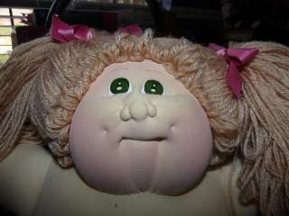 Cabbage Patch Soft Faced Little People Doll 1978 Blond Hair Green eyes 