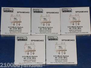 New Lot Of 5 3x4 Multiswitch SPSAM3402 Directv Approved  