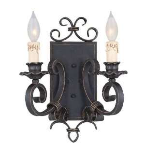 Savoy House 9 4318 2 17 Bourges Collection 2 Light Wall Sconce, Forged 