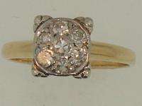 VINTAGE 1940S 14K SOLID GOLD 1/3 CTW DIAMOND RING  
