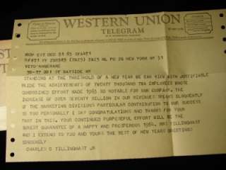TWA 1960s Western Union Telegram Aviation History Telegram Charity 