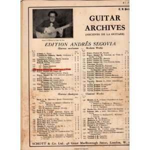  Guitar Archives 123 Manuel M. Ponce (123) Andres Segovia Books
