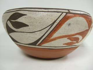 1940 Serefina BELL Zia American Indian Pottery Bowl OLD  
