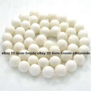 wholesale 6x 8mm round white Coral beads strands 16  