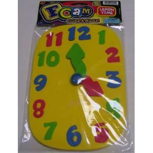   Numbers Soft & Flexible Foam Clock & Puzzle   Yellow 