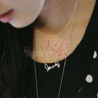 Fashion Silver Golden Twist Love Pearl Necklace Pendant Chain Gift 