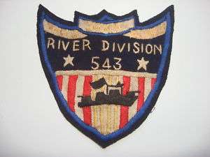 Vietnam War US Navy RIVER DIVISION 543 Hand Sewn Patch  