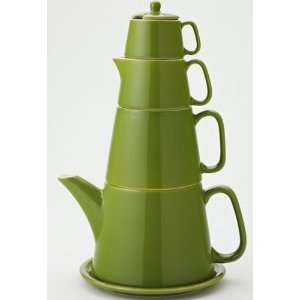  Yedi Houseware Classic Coffee and Tea Tower Tea Set, Olive 