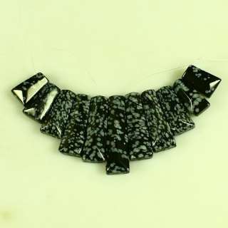 63073 Faceted Snowflake Obsidian Beads Set  