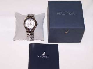 Nautica Watch Multifunction Silver Steel N10074 NEW  