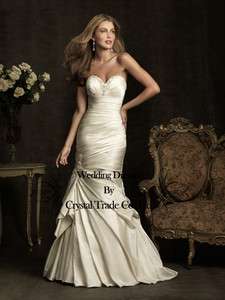 White/Ivory Wedding Bridal Gown Prom Evening Dress US Szie 2,4,6,8,10 