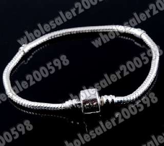 WHOLESALE 1 0strands Silver Plated Snake Safety Charms Chains 21CM