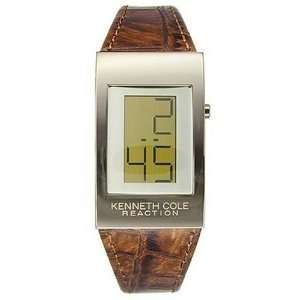  Kenneth Cole Womens KC2420 Reaction Brown Leather Watch 