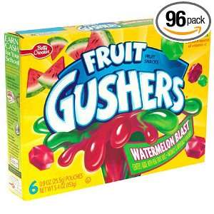 Fruit Gusher Watermelon, 0.9 Ounce Packets (Pack of 96)  
