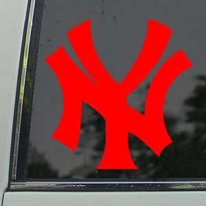  NEW YORK YANKEES Red Decal NY Car Truck Window Red Sticker 