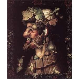   Inch, painting name Autumn, By Arcimboldo Giuseppe 