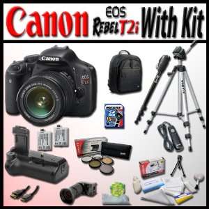  Canon EOS Rebel T2i 18.0MP Digital SLR Full HD Camera with 
