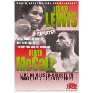  Lennox Lewis vs Oliver McCall 11 x 17 Poster
