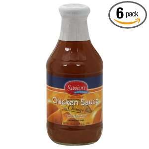 Savion Orange Chicken, Poultry Delight, 19 Ounce Glass Bottle (Pack of 
