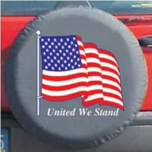   Spare Tire Cover (United We Stand and American Flag) Automotive