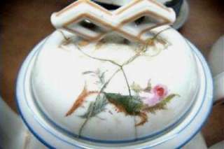 Antique set of English Moss Rose Porcelain China B 25  