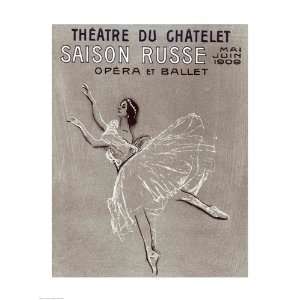  Poster for the Saison Russe at the Theatre du Chatelet 