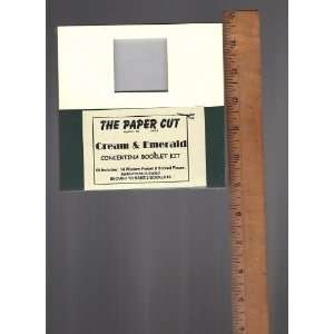 The Paper Cut. #54914. Cream and Emerald Concertina Booklet Kit. Kit 