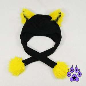 yellow AGF ears Goth Cosplay SKI CAT Kitty Anime Hat  