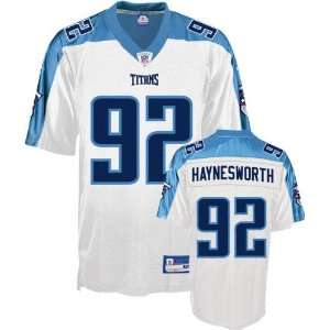 Albert Haynesworth White Reebok NFL Replica Tennessee Titans Jersey